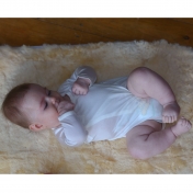 Long-Sleeved Wraparound Baby-Body in Organic Filament Silk