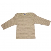 Long-Sleeved Baby Vest in Organic Cotton, Wool & Silk