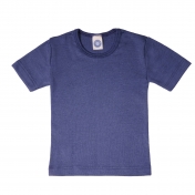 Short-Sleeved Organic Merino Wool & Silk Vest Top