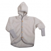 Warm Baby Jacket in Wool & Organic Cotton Fleece