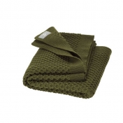 Knitted Organic Merino Wool Honeycomb Blanket