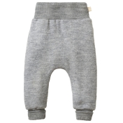 Light Weight Organic Boiled Wool Baby Trousers with Cuffs