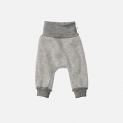 Organic Boiled Wool Baby Trousers with Cuffs