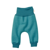Organic Boiled Wool Baby Trousers with Cuffs