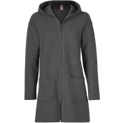 Women\'s Hooded Coat with Zip in Organic Boiled Merino Wool