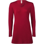 Women\'s Extra Long Long-Sleeved Shirt in Organic Wool & Silk