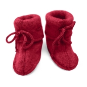 Organic Merino Wool Fleece Booties with Ties