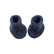 Organic Merino Wool Fleece Booties with Ties