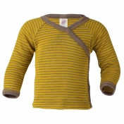Organic Wool & Silk Long-Sleeved Wrap Baby Vest Top