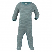 Babygrow with Feet in Wool and Silk