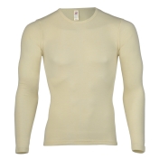 Men\'s Long-Sleeved Vest Top In Organic Merino Wool/Silk Blend