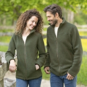 Men\'s Organic Merino Wool Fleece Zip Jacket