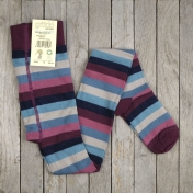 Colourful Striped Tights for Children in Organic Cotton
