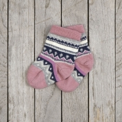 Patterned Baby Socks in Organic Wool, Cotton & Elastane