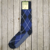 Adult\'s Argyle Pattern Socks in Organic Wool
