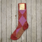 Adult\'s Argyle Pattern Socks in Organic Wool