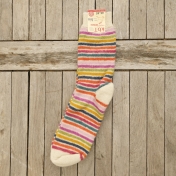 Adult\'s Stripy Organic Wool Terry Socks