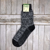 Adult\'s Organic Wool & Linen Starry Fair-Isle Socks