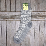 Adult\'s Organic Wool & Linen Starry Fair-Isle Socks