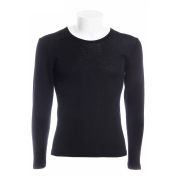 Unisex Long-Sleeved Crew Neck in Wool and Silk