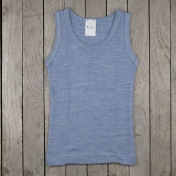 Children's Sleeveless Vest in Organic Merino Wool and Silk