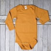 Long-Sleeved Baby-Body in Organic Wool & Silk