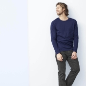 Men\'s Long-Sleeved Shirt in Organic Cotton