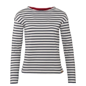 Women\'s Striped Long-Sleeved Top in Organic Cotton