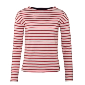 Women\'s Striped Long-Sleeved Top in Organic Cotton