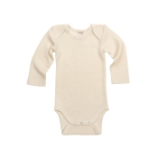 Extra-Soft Long-Sleeved Baby Body in Organic Wool and Silk