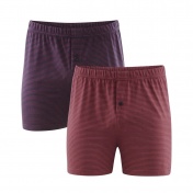 2-Pack Men\'s Single Jersey Boxer Shorts in Organic Cotton