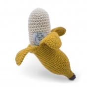 Joshua Banana Hand Crocheted Rattle