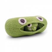 Pea Family Hand Crocheted Rattle Set