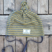 Fine Merino Wool & Silk Knot Baby Hat