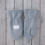 Mittens with Elasticated Cuffs in Organic Boiled Merino Wool