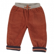 Fully Lined Organic Cotton Corduroy Trousers For Babies
