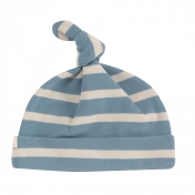 Striped Organic Cotton Knotted Baby Hat