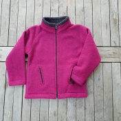 Children\'s Wool Fleece Zip Jacket with Pockets