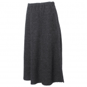 Women\'s Long Skirt in Organic Merino Wool Crepe