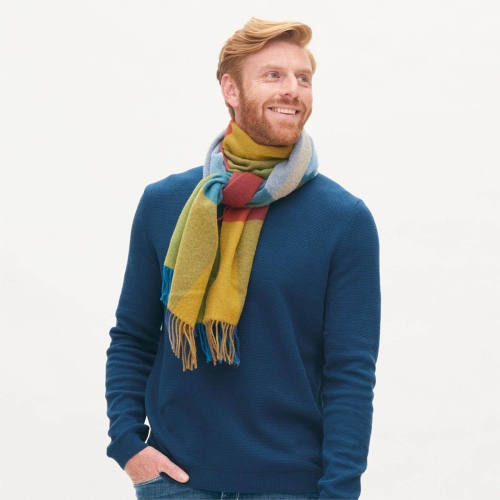 Adult's Checked Soft Wool Scarf