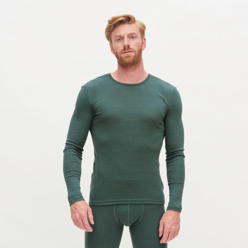 Men's Long-Sleeved Organic Wool & Cotton Shirt
