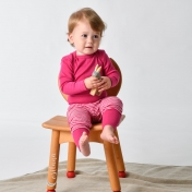 Long-Sleeved Baby-Body in Organic Wool & Silk