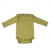 Long-Sleeved Baby-Body in Organic Wool & Silk