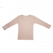 Children\'s Long-Sleeved Top in Wool, Silk & Organic Cotton