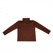 Children\'s Polo Neck Top in Organic Wool & Mulberry Silk