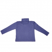 Children\'s Polo Neck Top in Organic Wool & Mulberry Silk