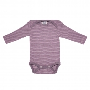 Envelope Neck Baby-Body in Organic Cotton, Wool & Silk