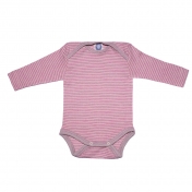 Envelope Neck Baby-Body in Organic Cotton, Wool & Silk