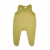 Organic Merino Wool Terry Romper With Feet