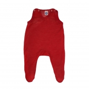 Organic Merino Wool Terry Romper With Feet